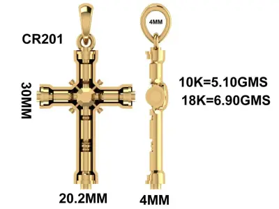 CROSS PENDANT CR201 3D print model