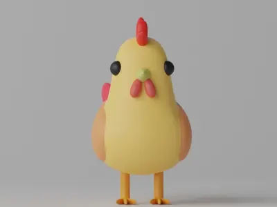 Cartoon Lovely Chicken 3D model purchase