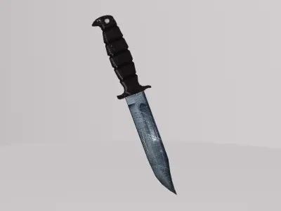 Worn-out Metal knife Low-poly AAA Game Ready  3D model