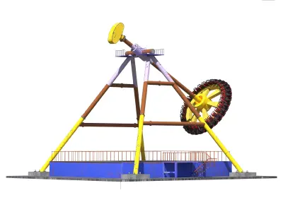 Giant frisbee ride 3D model