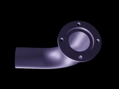 Pipe Flange CAD Model 3D print model