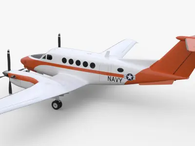 Beechcraft King Air Navy Edition 3D model
