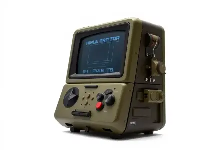 Retro Military Console Model Pack for Vintage Themed Projects Low-poly 3D model