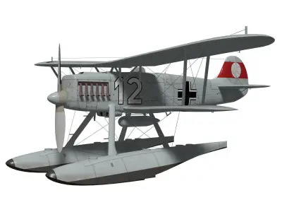 Heinkel He-51 3D model purchase