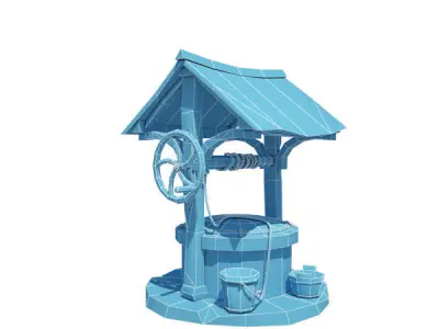 Medieval Building 11 Water Well Low-poly 3D model