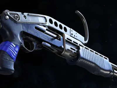 SPAS-12 - shotgun Low-poly 3D model