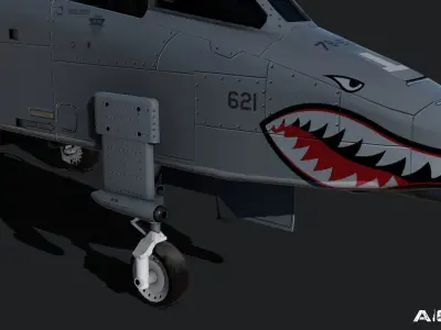 A10C Thunderbolt II - Game Ready Aircraft Model Low-poly 3D model