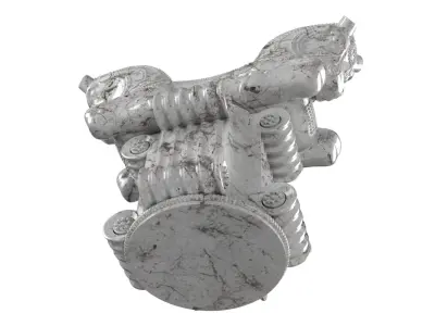 Ancient Persian Double Bull Capital 3D model