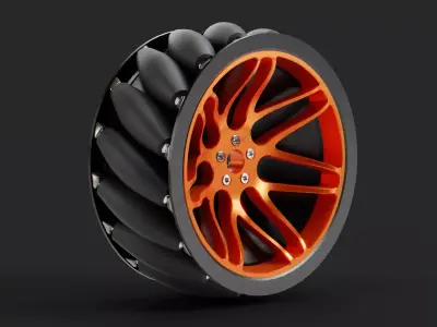 Mecanum Wheels For The Self Propelled Robot Pl Free 3D model