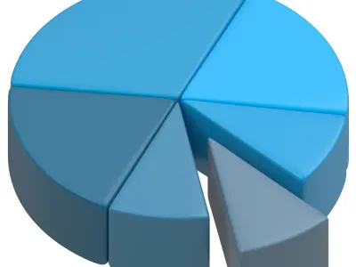 Graph Chart Arrows Collection 3D model