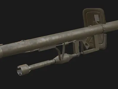 Panzerschreck german anti-tank rocket launcher Low-poly 3D model