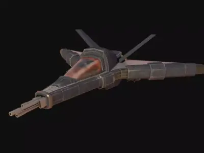 Space ship Free low-poly 3D model
