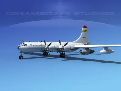 Boeing KB-50 Superfortress Tanker V02 3D model