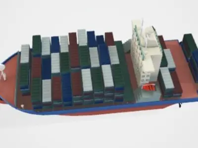 Ocean Freighter Free 3D model