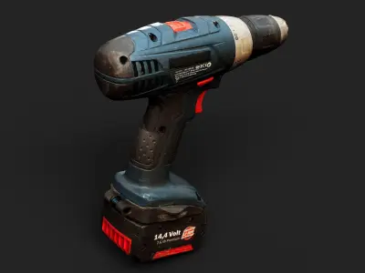 drill garage equipment tool PBR photogrammetry Low-poly 3D model