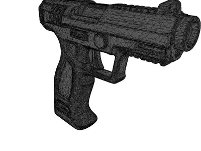 Futuristic Glowing Barrel Gun 3D model