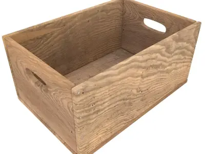 Wooden Box Color 2 3D model