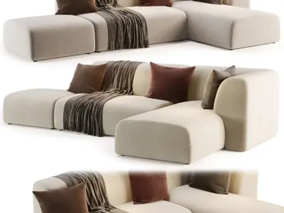 Corner sofa Industrial Loft gray 3D model purchase