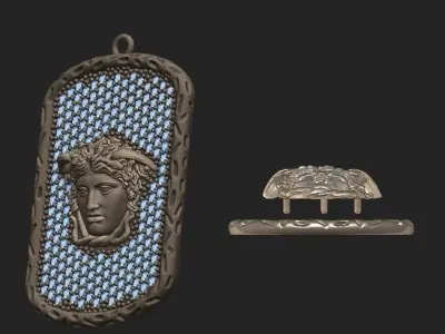 medusa necklace 3D print model purchase
