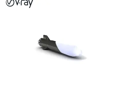 Torpedo Model Pack with HighDetail Features Low-poly 3D model