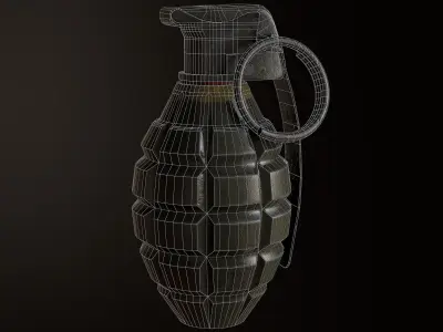 MK 2 Grenade Low-poly 3D model purchase