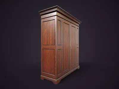 Victorian Wardrobe Low-poly 3D model