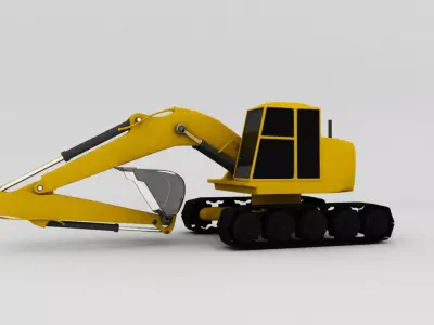 this is 3d jcb model file type OBJ 3D model