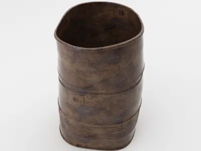  Old Barrel PBR Free 3D model