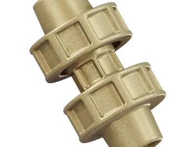 Brass Exquisite Pipe Fitting 3D model