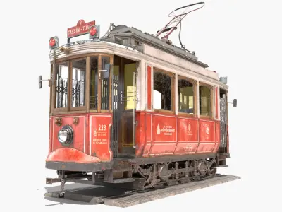 Old Tram Istanbul 3D model