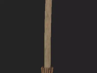 Broom - Model created in Maya 2018 Low-poly 3D model