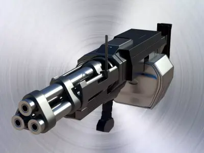 Assault Rifle Minigun 3D model