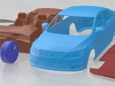 Seat Toledo 2013 Printable Car 3D print model