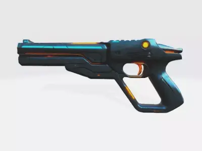 futuristic sci-fi energy pistol 3D model