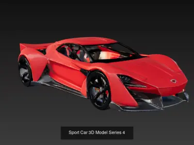 Sport Car 3D Model Pack buy