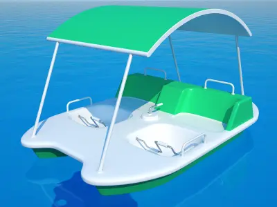 Water Park Boat 3D model