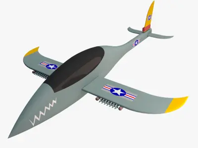 Game Model Aircraft Low-poly 3D model