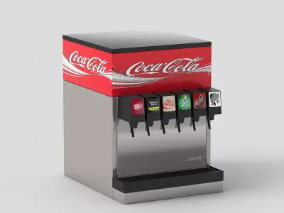 6-Flavor Counter Electric Soda Fountain System 2 3D model