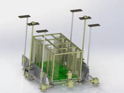 Positioning mechanism of heavy-duty platform 3D model
