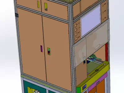Four-axis CG automatic side screw fastening machine 3D model