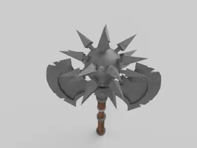 battle axe  Low-poly 3D model purchase