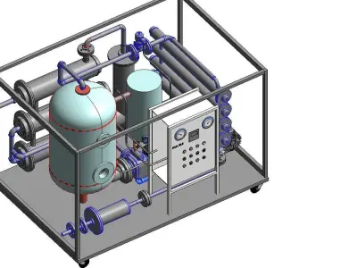 ZJCQ-4 Turbine Oil Purification Assembly 3D model