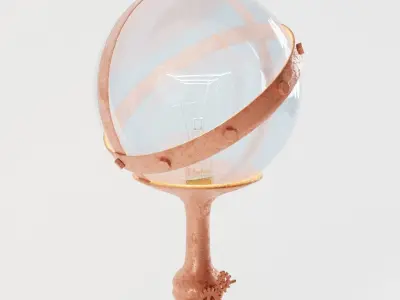 Steampunk Magic Staff 3D model