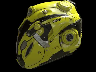 Sci-Fi Helmet 3D model shop