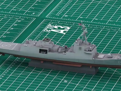 FFG62 Frigate Print Model 3D print model