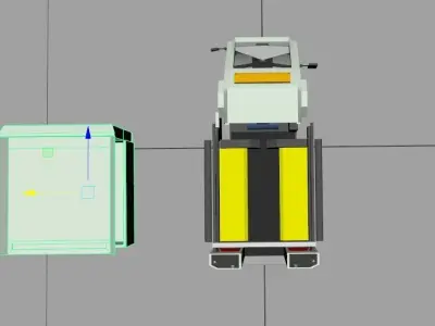 Tuktuk Tricycle Low-poly 3D model