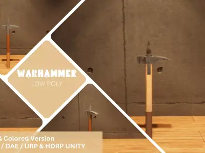 Warhammer - Lowpoly Textured and Colorbased Low-poly 3D model
