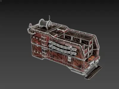 3D model of a vehicle or machinery part Low-poly 3D model