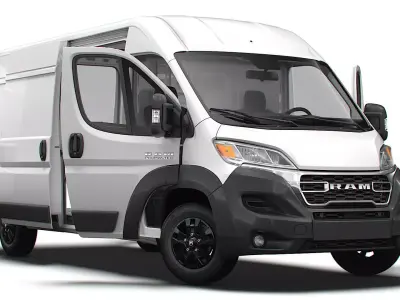 RAM Promaster Van L3H2 HQ Interior 2023 3D model