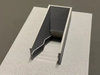 Model Railway Station Platform Brick Subway Steps V2 3D print model
